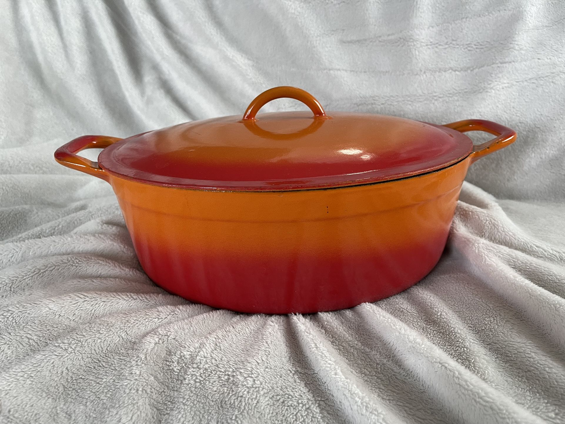 Descoware Enameled Cast Iron Oval Dutch Oven FE12 3-C