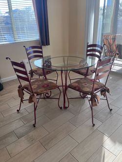 Glass Table and Chairs