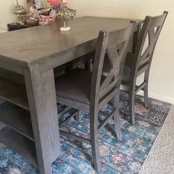 Grey wash dining table