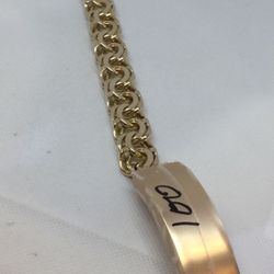 10 K Gold Solid Chino Link Bracelet 9 inches 15 mm 99 grams