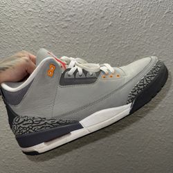 Size 13 U.S       COOL GREY Jordan 3s