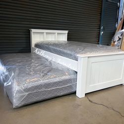 Twin Bed And Pullout Mattress 