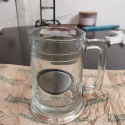 Things Remembered In 1995 Glass Stein Mug With Pewter Tag