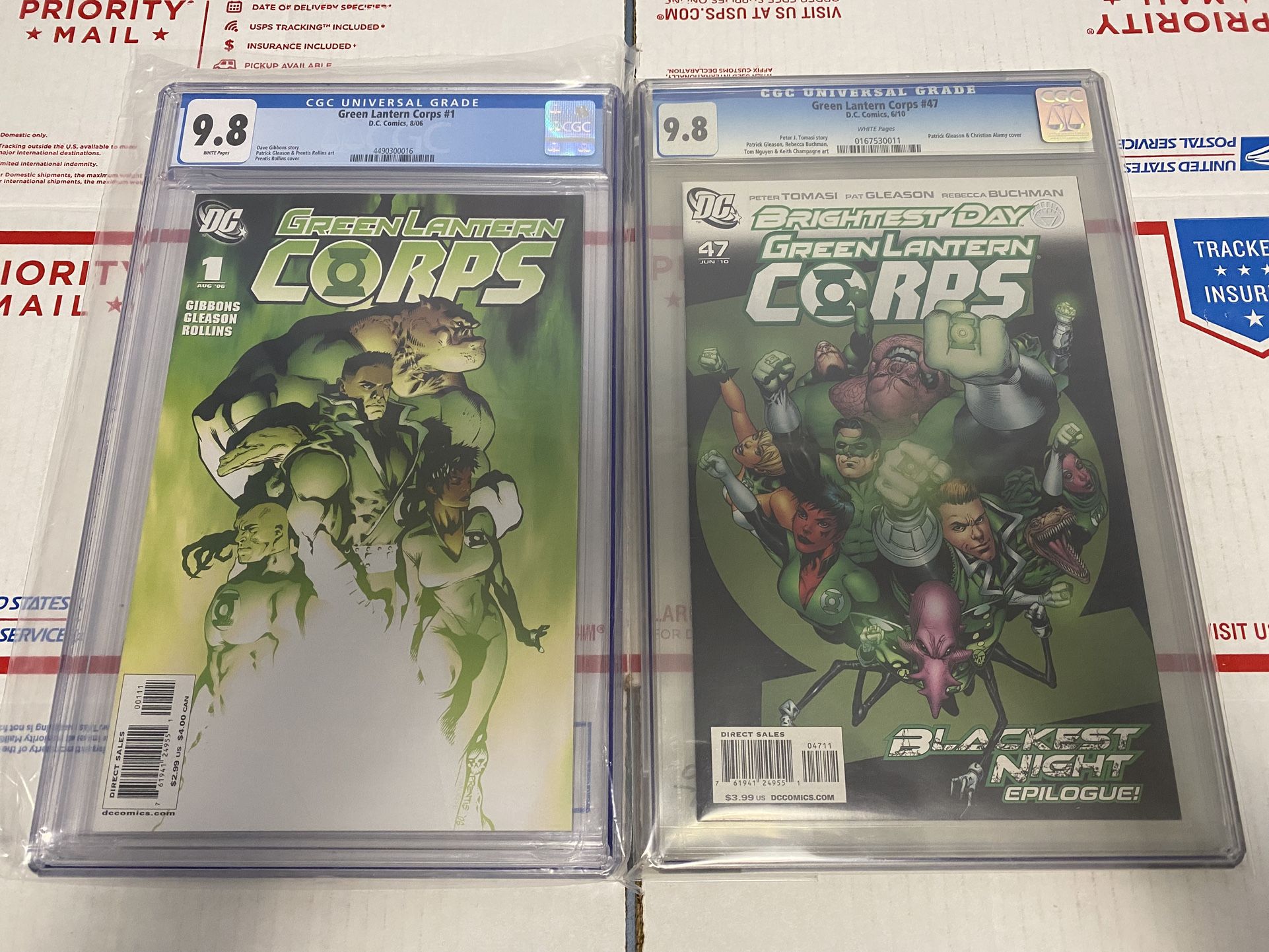 DC Comics Green Lantern Corps #1 & #47 CGC 9.8 Graded Comic Books