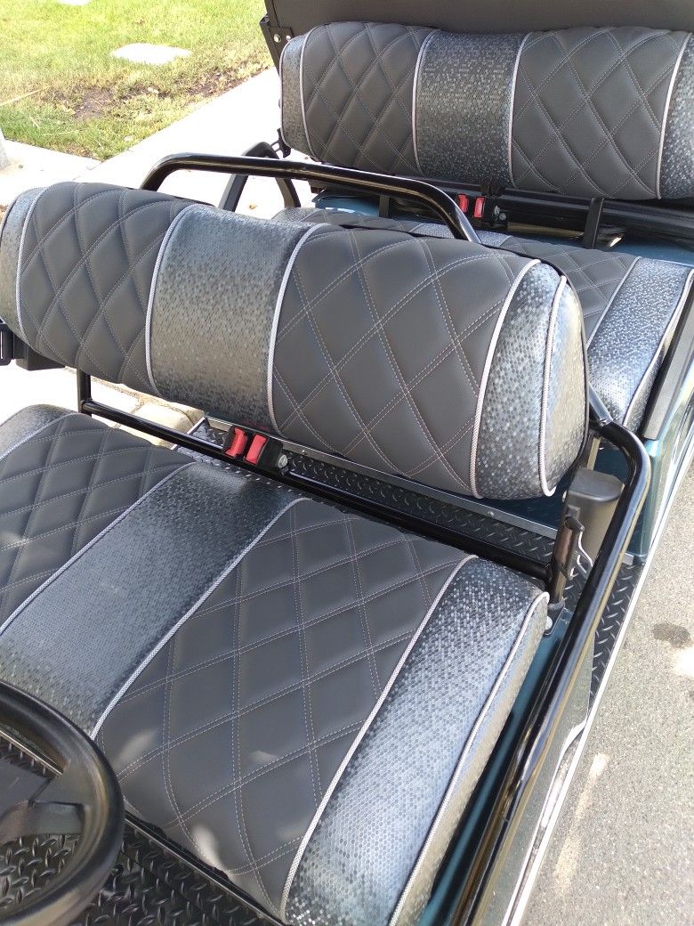 New Golf Cart Seats!! I'll Reupholster Your Seats!!