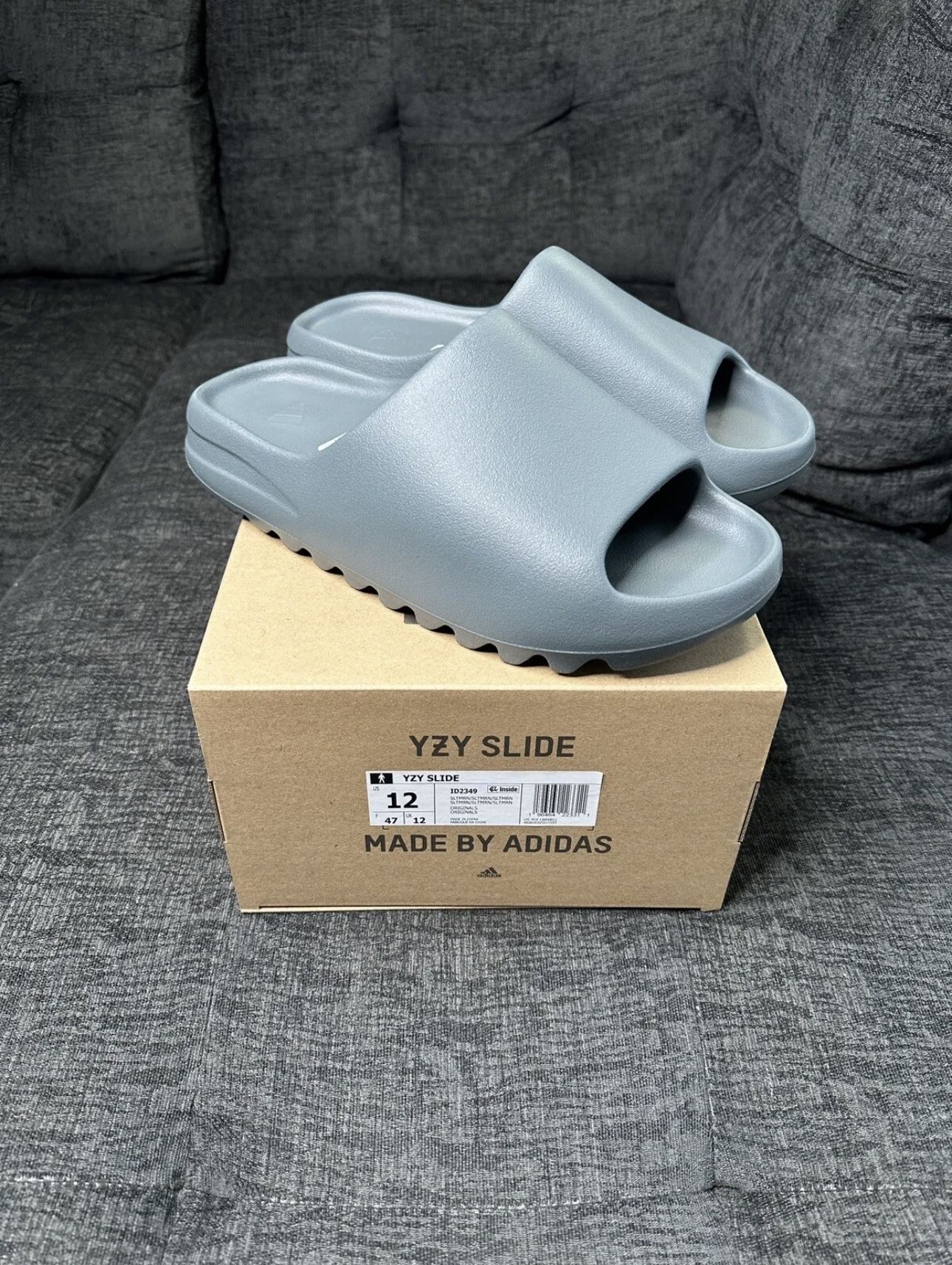 Adidas Yeezy Slide “Slate Marine” (ID2349) Men's Size 12 for Sale