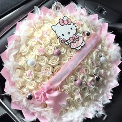 Pink hello kitty christmas bouquet