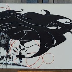 Santa Muerte Canvas Painting 24×48