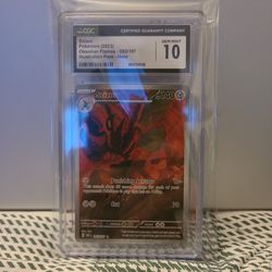 CGC 10 Scizor Illustration Rare Holo 2023 Obsidian Flames - 205/197