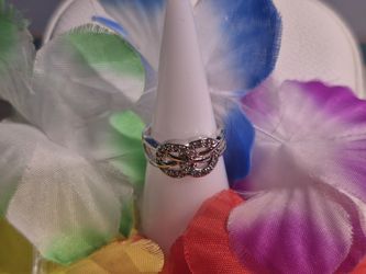 Elegant Silver Filled Knot Ring 6