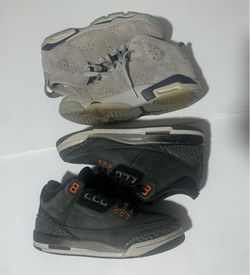 Nike air Jordan retro beaters 3 and 6 both Sz 7