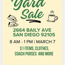 Yard Sale Sat March 7
