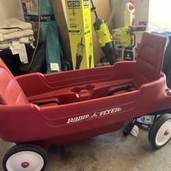 Radio Flyer Red Wagon 2 Seat Toddler Outdoor Riding Toy 
