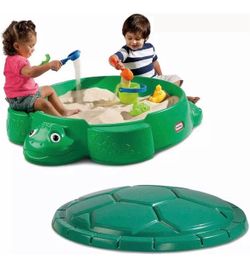 Kids Turtle Outdoor/indoor Sandbox Little Tikes Molded Green Seat Backyard Fun