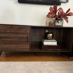 Walnut Color TV Console