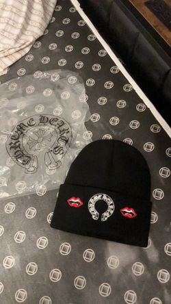 Chrome heart beanie