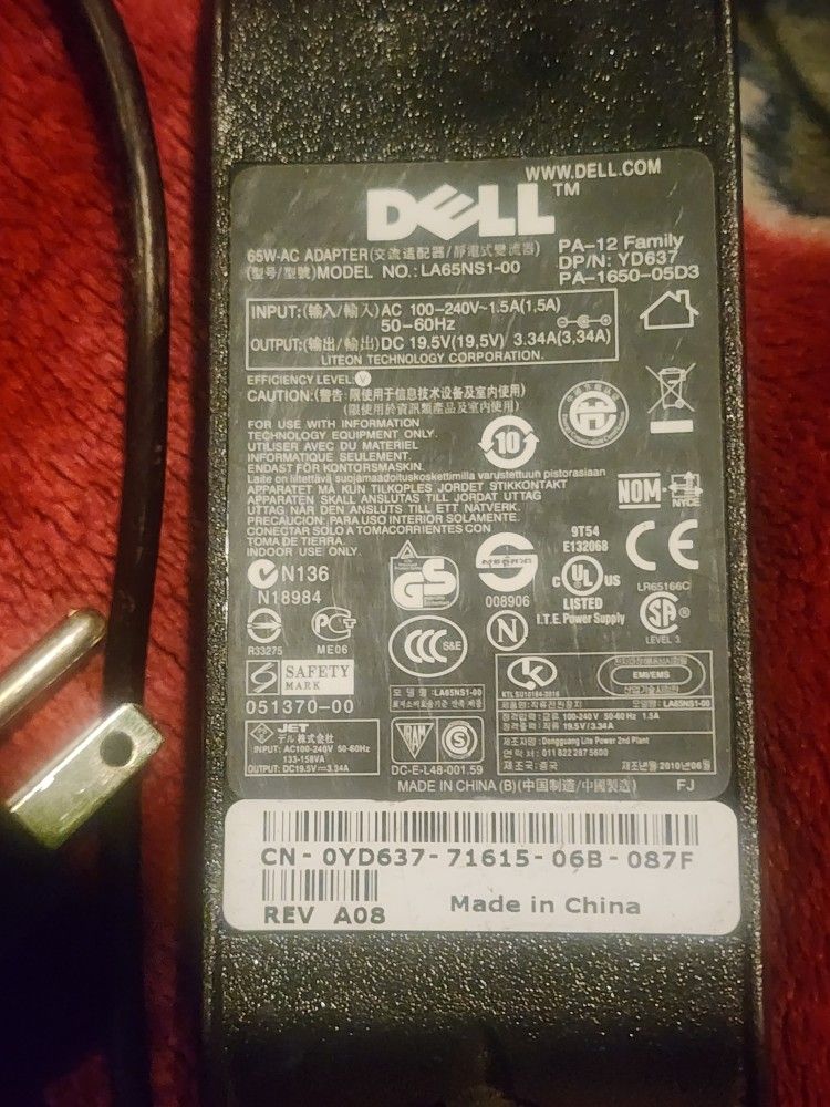 Dell 65W Charger LA65NS1