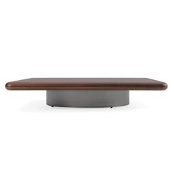 Modern Walnut + Titanium Low Coffee Table