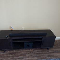 Brown Wooden TV Stand 75 Inch 