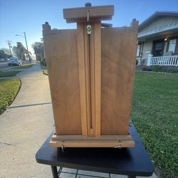 Mabef M/24 Sketchbox Table Easel Beechwood Adjustable Artist Easel w/ Storage
