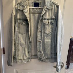Men’s Zara Distressed Denim Jacket Size L