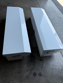 Pair of Weather Guard 175-3-04 Lo-Side Truck Single Lid Tool Boxes in Steel, 56 in., in White  #3