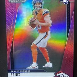 2024 Panini Prizm - Rookies Bo Nix #309 Pink Prizm (RC)
