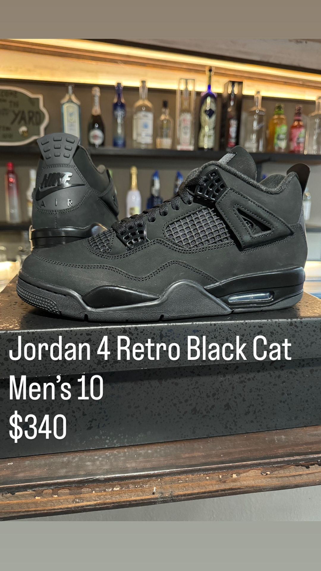Jordan 4 Retro Black Cat Men's 10