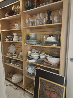 4 Tall Retail Display Shelfing Cabinets For Sale