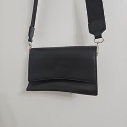Black Faux Leather Bag