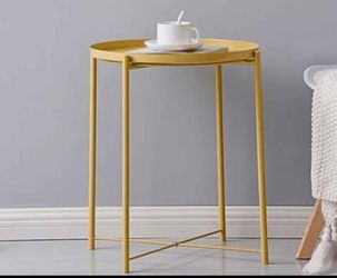 Round side table