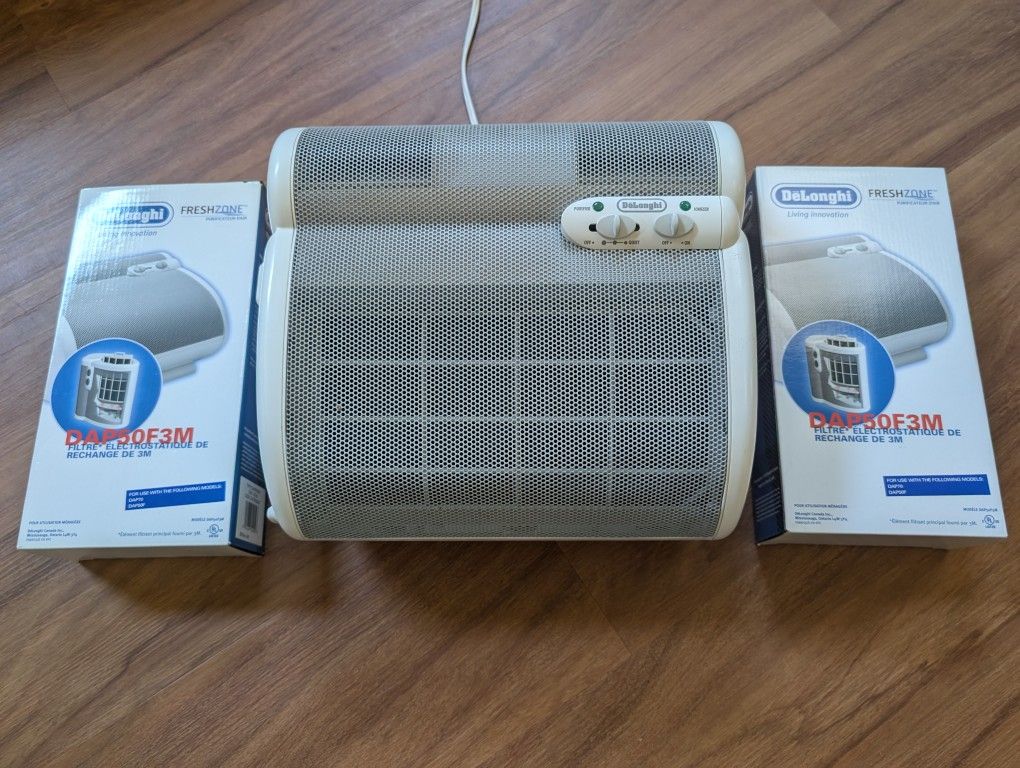 DeLonghi Air Purifier & Ionizer DAP70 with 2 new filters DAP50F3M