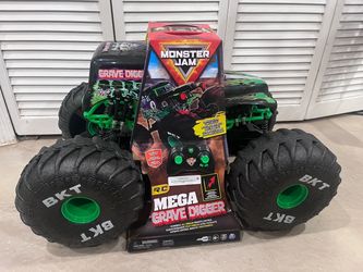 Monster Jam, Official Mega Grave Digger All-Terrain Remote Control Monster Truck, Over 2 Ft. Tall, 1:6 Scale, Kids Toys for Boys and Girls Ages 4 and