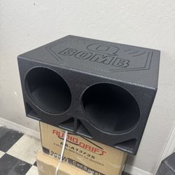 Q Bomb Car Audio 10 Inch Turbo Port Subwoofer Box New 