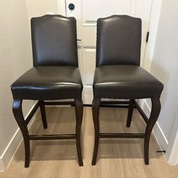 Bar Height Leather Chairs