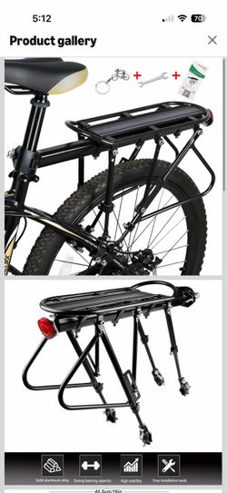 Brand new unopened package rear bike cargo rack