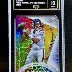 2023 Topps Composite 💥 CJ Stroud 💥 Chrome All-Etch Lazer Refractor Rookie GMA 10 💎 Mint - Houston Texans
