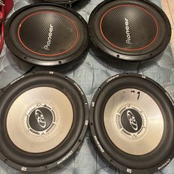 Four 12 Inch Subwoofers