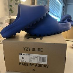 Blue Yeezy Slides 