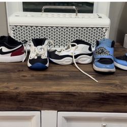 Kid Shoes! Red and Black 1’s 11C, Blue Sky Jordan 10C, Reebok Alan Iverson 10C