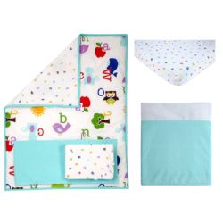 Alphabet 3 Pieces Baby Crib Bedding Set New 