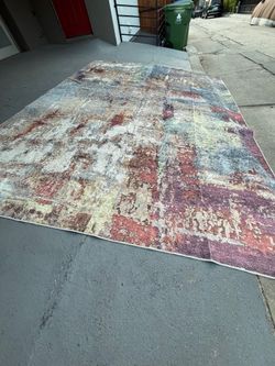 Watercolor rug 9 x12 like new