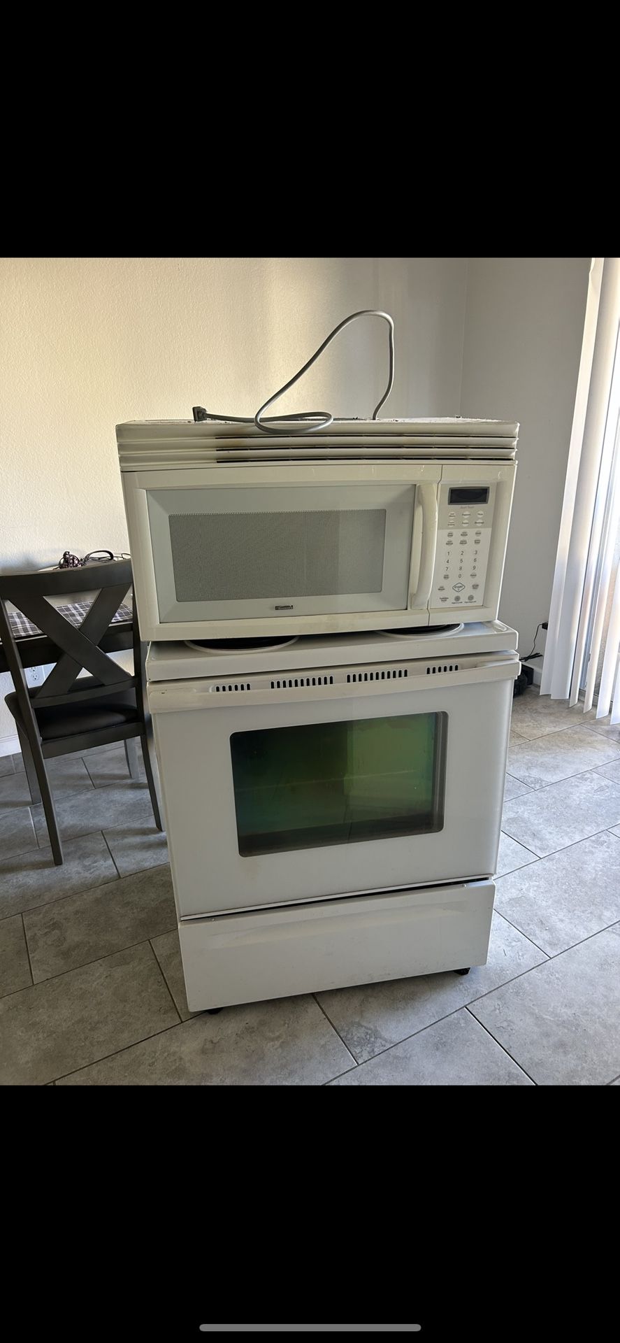 Microwave And Stove