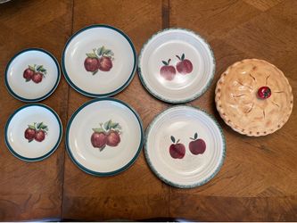 Assorted Apple Dishes with Pie Plate
