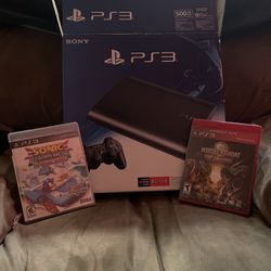 PS3 Console + 2 Games 