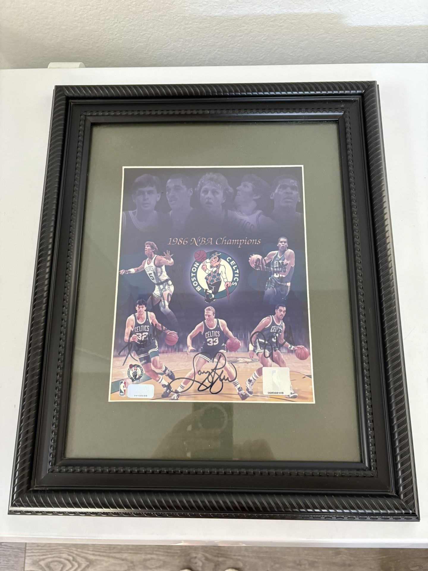 8” x 10” 1986 Boston Celtics Autographed Photo With COA. Serious Buyers Only. NO HOLD