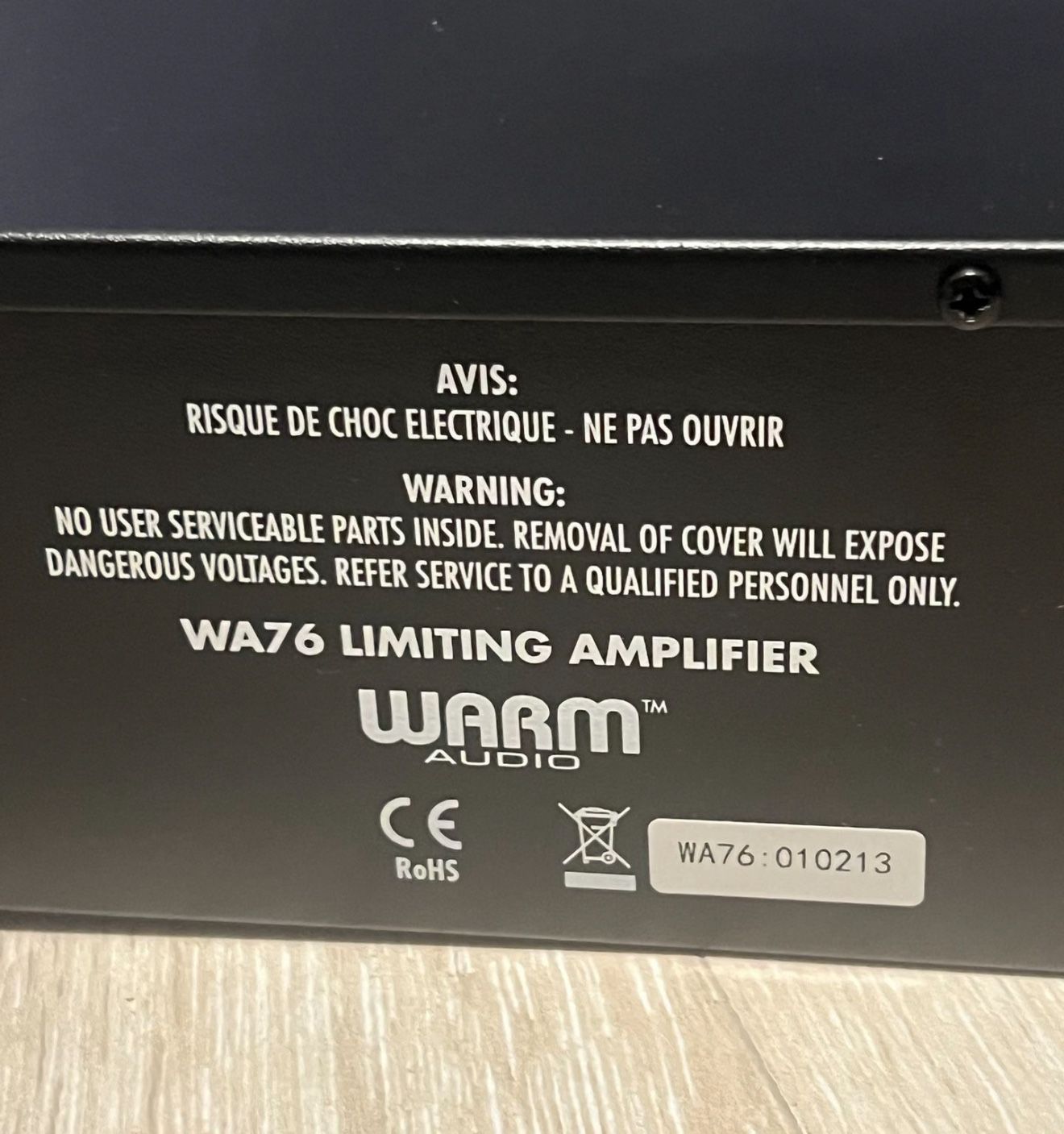 Warm Audio WA76 Limiting Amplifier