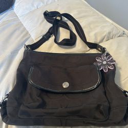 Black Coach purse , pink on inside  Excellent Shape 