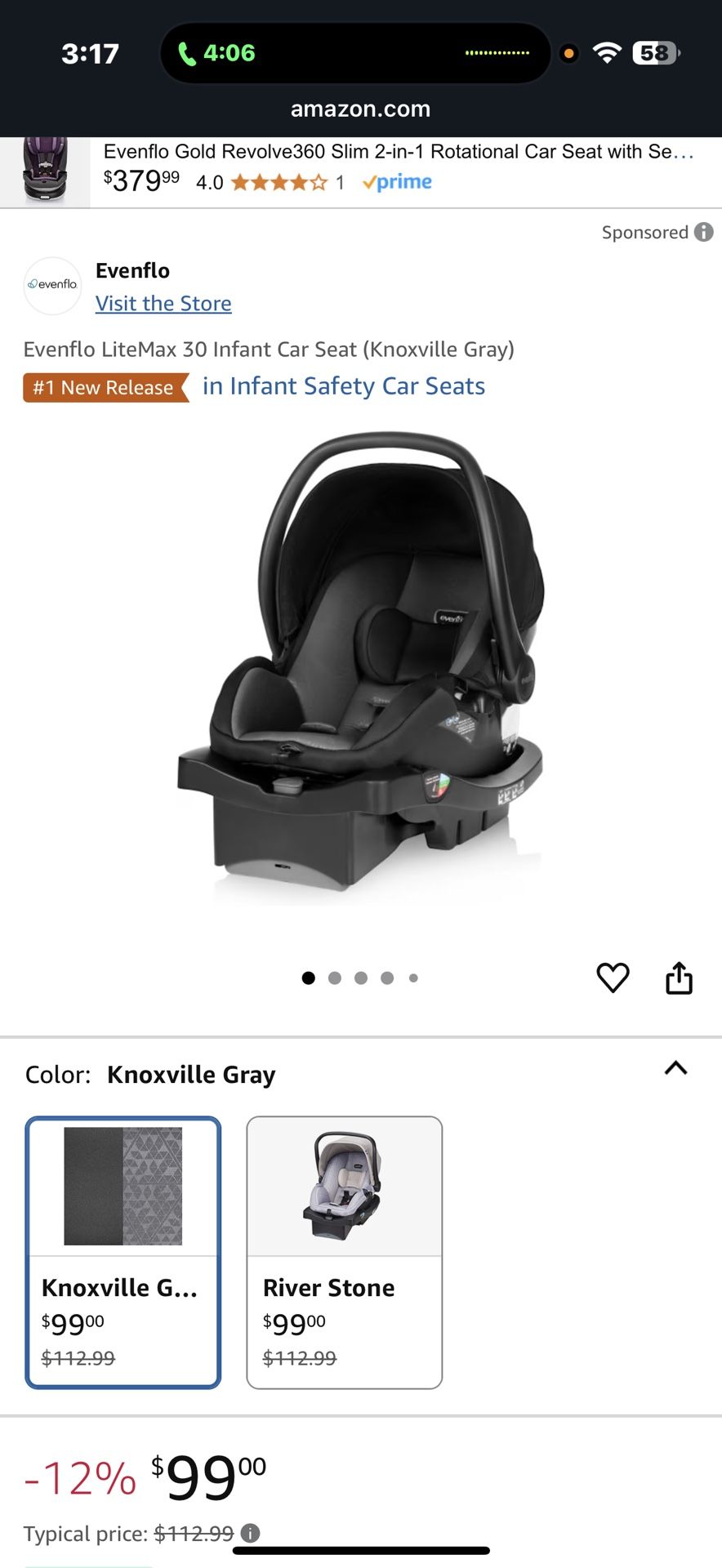 Evenflo Car Seat