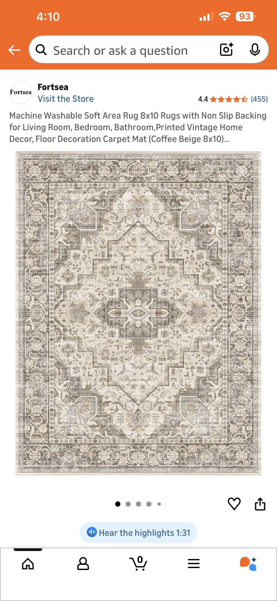 8x10 New Area Rug